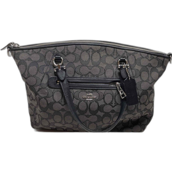 Coach Gray Textile Double Handle Handbag B1781-58875 - Picture 3 of 6